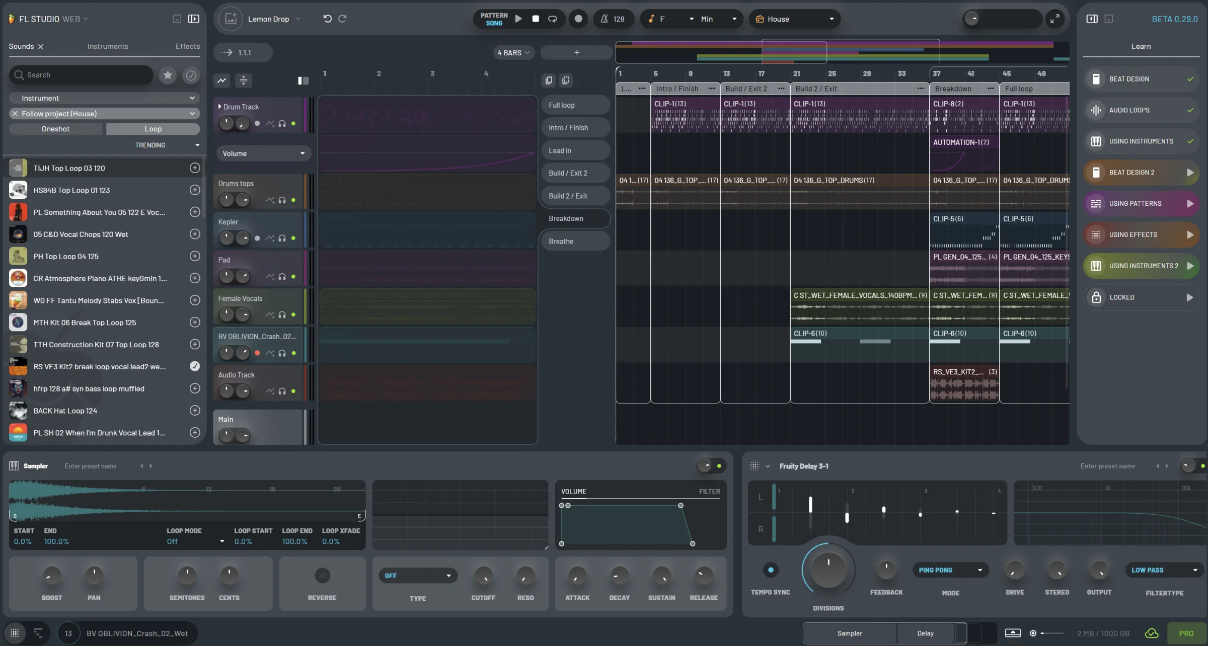 FL Studio Web running in a browser